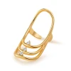 nan multi-layer diamond ring 18K copper plated with real gold, European and American ins simple and cold style gold index finger ring, cross-border hot sale Item Picture